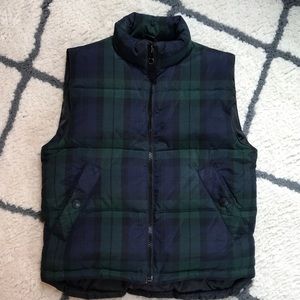 Tartan Plaid Puffy Vest